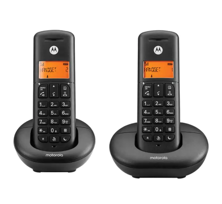 Motorola E202 telefono Telefono DECT Identificatore di chiamata Nero - (MOT CORDLESS E202 DUO STARTAC BLK)