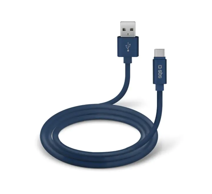 SBS Cavo dati in silicone 1 m - Connettori USB a USB-C - (SBS TECABLPOLOTYPECW CAVO TYP C WHT)