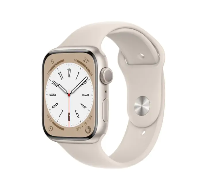 Apple Watch Series 8 OLED 45 mm Digitale 396 x 484 Pixel Touch screen Beige Wi-Fi GPS (satellitare) - (APL WATCH S8 GPS 45 STR-AL MNP23NF/A)