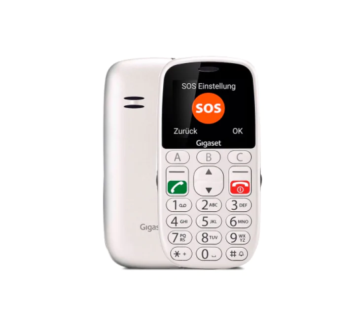CELLULARE GIGASET GL390 2.2' DUAL SIM WHITE PEARL SENIOR PHONE