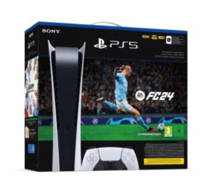 CONSOLE SONY PS5 825GB Digital Ed. White + FC 24 + FUT VCH ITALIA