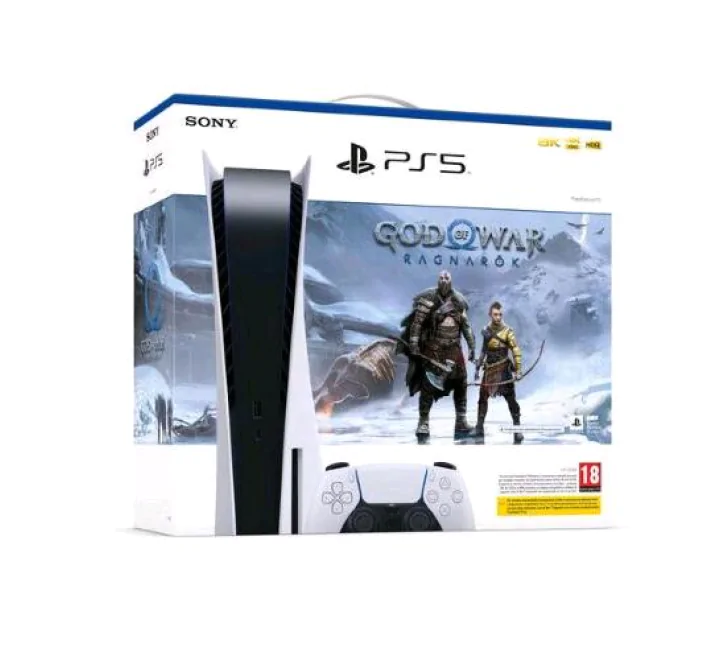 SONY PS5 CONSOLE 825GB BIANCA CON LETTORE + GOD OF WAR: RAGNAROK VCH IT