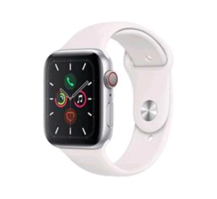 SMARTWATCH APPLE SERIES 5 GPS + CELLULAR 44 MM CASSA IN ALLUMINIO SILVER E CINTURINO SPORT BIANCO MWWC2TY/A