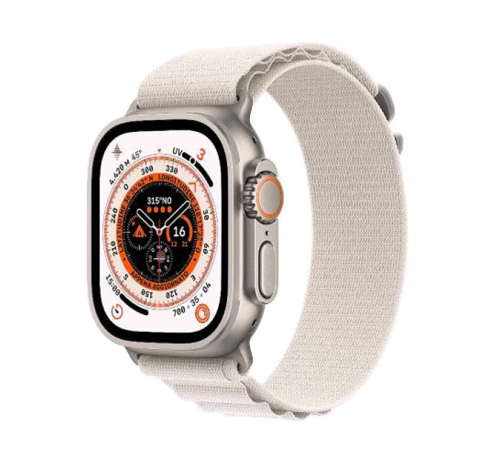 SMARTWATCH APPLE WATCH ULTRA GPS + CELLULAR CASSA 49 MM IN TITANIO CON ALPINE LOOP COLOR GALASSIA SMALL