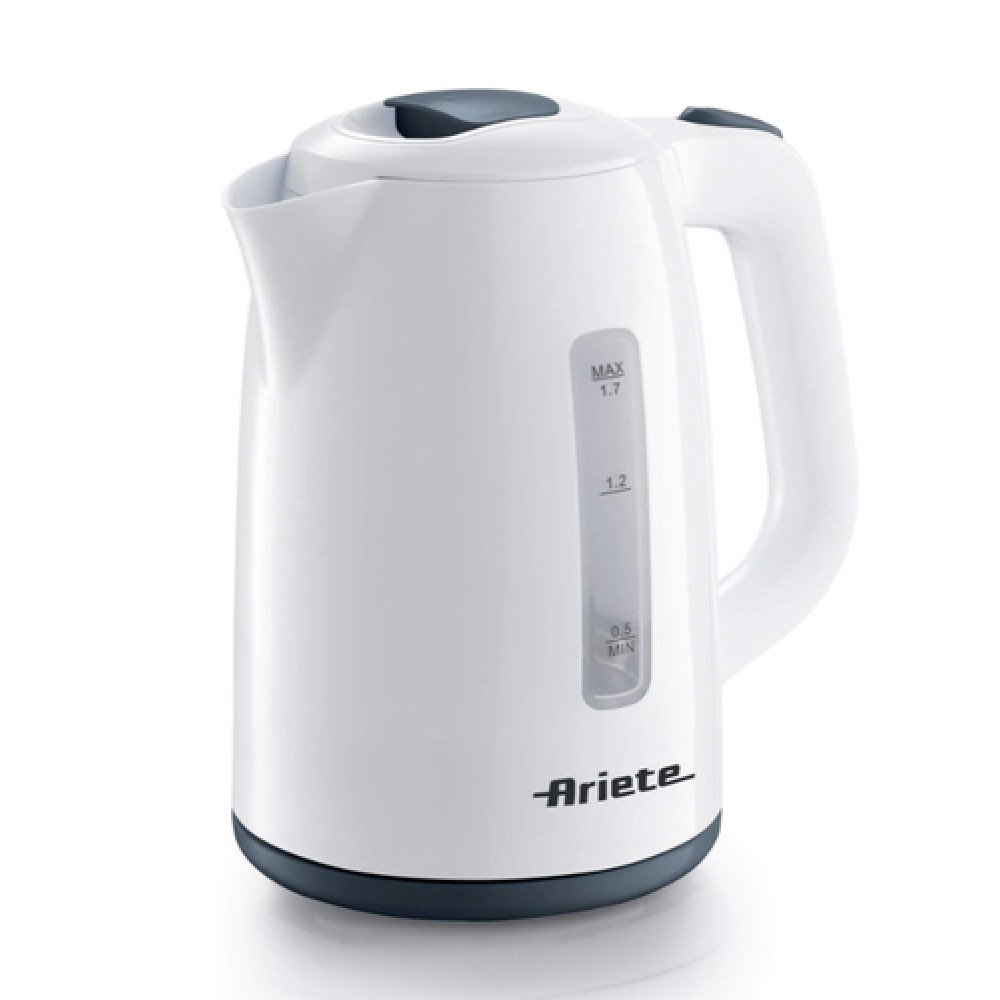 Ariete 2875 Bollitore Elettrico da 1,7 Litri - Base cordless - Spegnimento automatico - Livello acqua visibile dall'esterno - (ARI 00C287500AR0 BOLLITORE PLASTICA 1.7L)