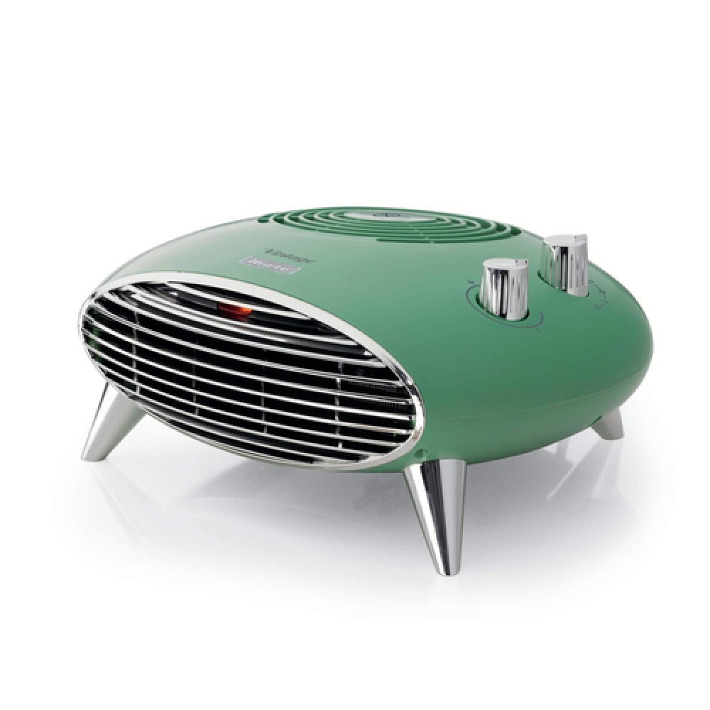 Ariete 8211 Termoventilatore da tavolo, Stufetta elettrica, 2000W, Termostato, Silenzioso, Griglia e piedi cromati, Verde - (ARI 8211 TERMOVENTILATORE TAV VINTAGE GR)