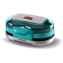 ARIETE HAMBURGER MAKER (PARTY TIME) (0205/01) CELESTE GRIGLIA ELETTRICA DA TAVOLO DOPPIA PISTRA 1200W