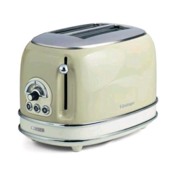 ARIETE TOASTER VINTAGE BEIGE (0155/03) - TOSTAPANE ELETTRICO IN METALLO - 6 LIVELLI DORATURA - ESPULSIONE AUTOMATICA - 810W