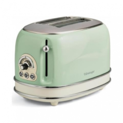 TOSTAPANE ELETTRICO ARIETE 155 TOASTER VINTAGE VERDE 810 WATT 2 FETTE