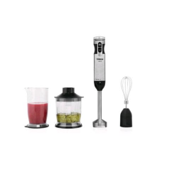 TRISTAR MX-4829 SET MIXER FRULLATORE A IMMERSIONE E 3 ACCESSORI TRITATUTTO FRUSTA E CARAFFA GRADUATA 1.000W LAME IN ACCIAIO INOX NERO SILVER