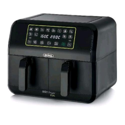 ARIETE AIRY FRYER DUAL BLACK (4623) FRIGGITRICE AD ARIA 8LT DOPPIO CESTELLO TOUCH CONTROL TIMER 60 MIN 1700W